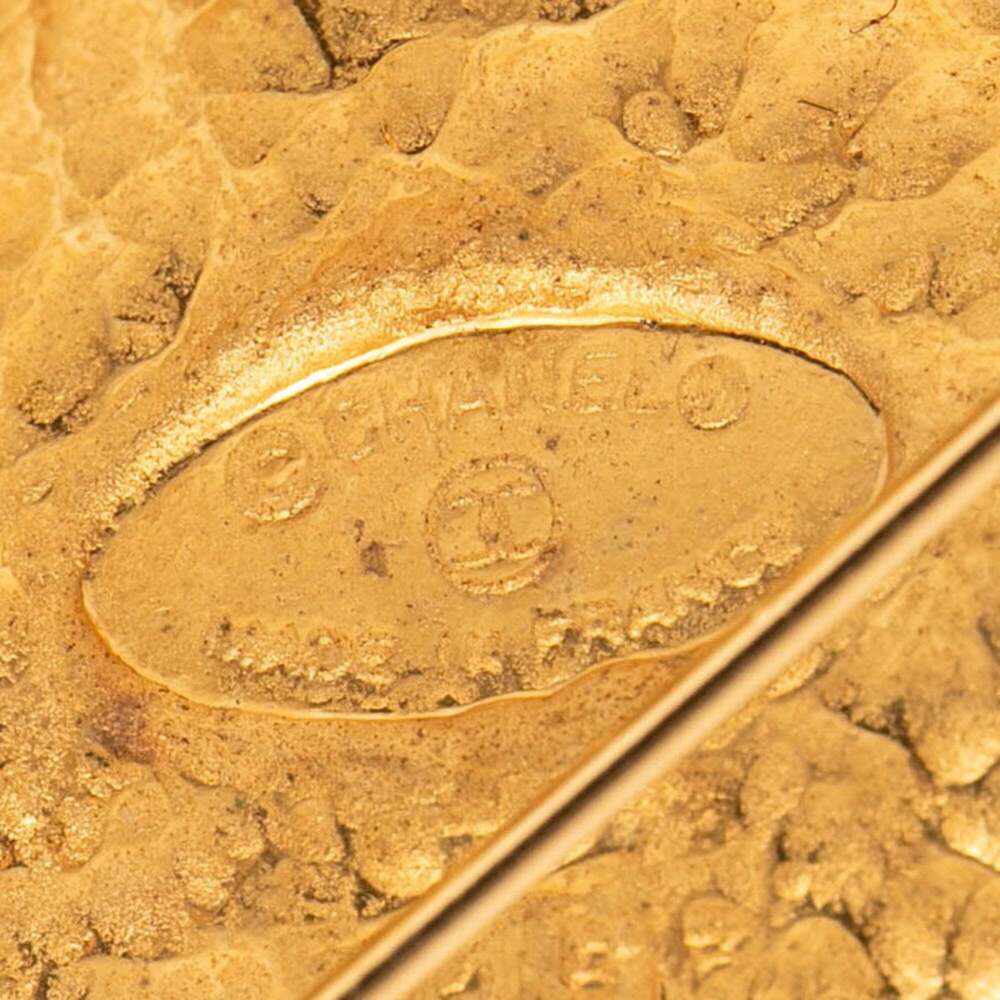 CHANEL Authentic Gold Diamond Logo Brooch - Picture 4 of 4